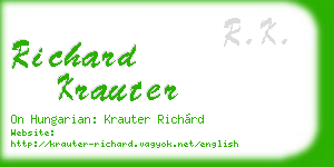 richard krauter business card